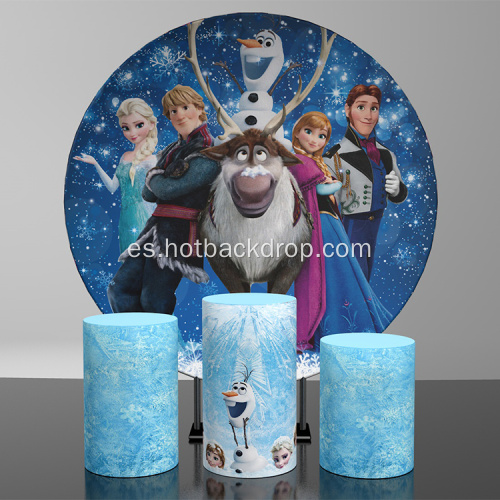 009 Diseño congelado Disney Soporte de fondo redondo de aluminio